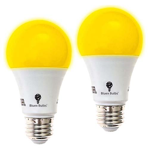 BlueX A19 Amber Yellow LED Bug Light Bulbs