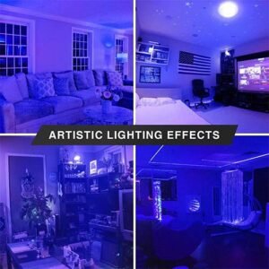 LED MR16 Blue Light Bulb - BlueX LED MR16 Blue Light Bulb - 6W (50Watt Equivalent) - GU5.3 Bi-Pin Base 12V Blue LED Blue Bulb, Party Decoration, Porch, Home, Holiday Lighting, Decorative Illumination MR16 LED Bulb - 6 pack - Bluex Bulbs blue LED light for party