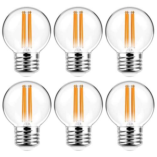 BlueX Bulbs G16.5 LED Globe Light Bulbs – 6W