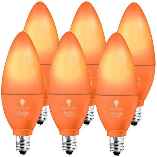 BlueX Bulbs LED Orange Candle Light Bulbs – 4W