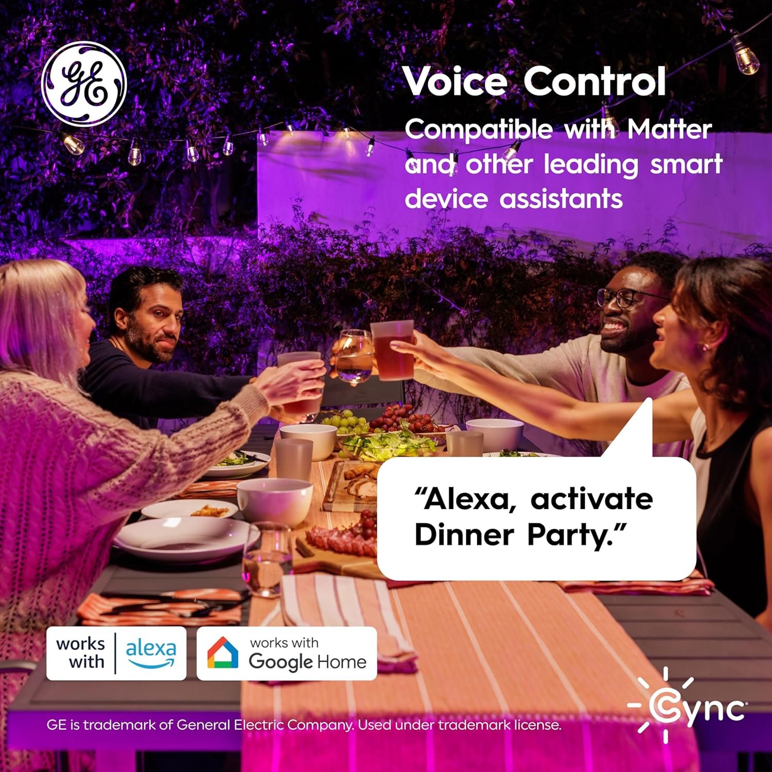 GE Cync Dynamic Effects Smart Cafe Lights, Color Changing Patio String Lights, Compatible with Alexa and Google, 48ft - Image 11