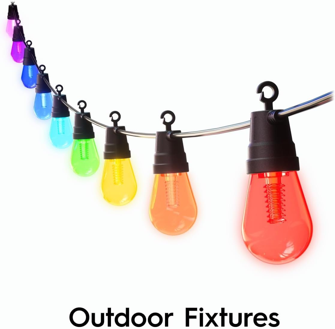 GE Cync Dynamic Effects Smart Cafe Lights, Color Changing Patio String Lights, Compatible with Alexa and Google, 48ft - Image 12