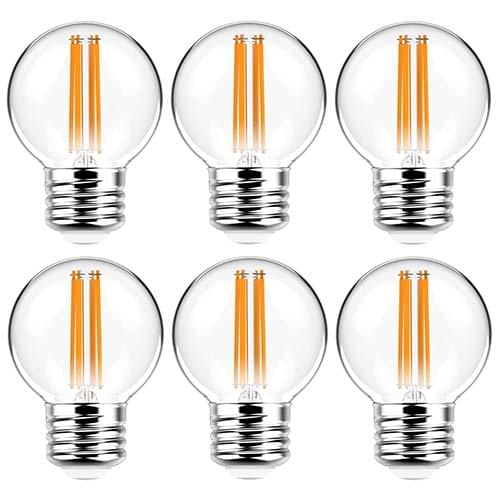 BlueX Bulbs G16.5 LED Globe Light Bulbs – 6W